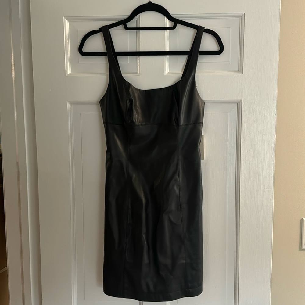Maeve By Anthropologie | NWT Black Leather Minidress